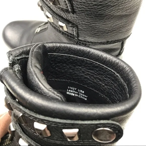 Like new KLR | Studded Leather Black Boots - Picture 4 of 8